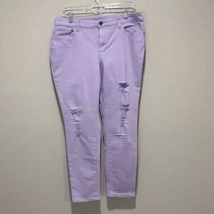 a.n.a A New Approach Leggings, Purple, Stretch, Skinny, size 12